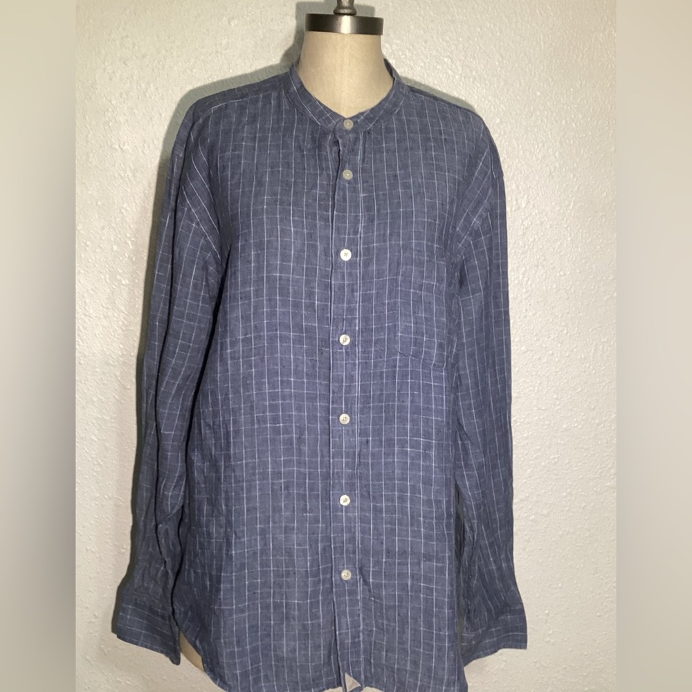 UNTUCKit Ramey Men's linen Checkered Shirt size XL